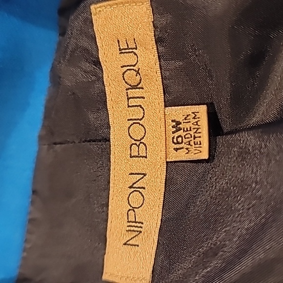 Nipon Boutique Single Button Shawl Collat Blazer Teal Blue 16W - Picture 11 of 13